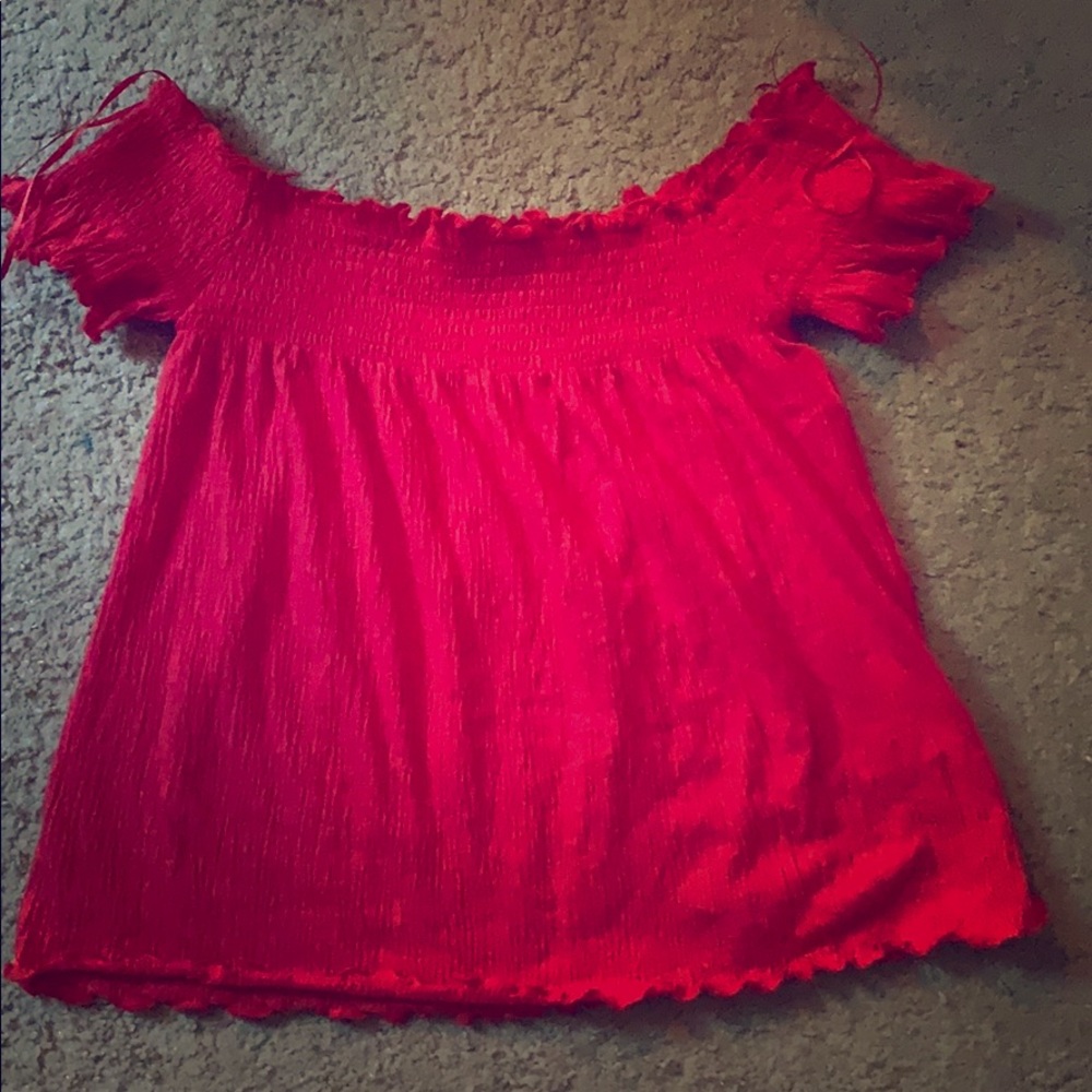 Red crop top